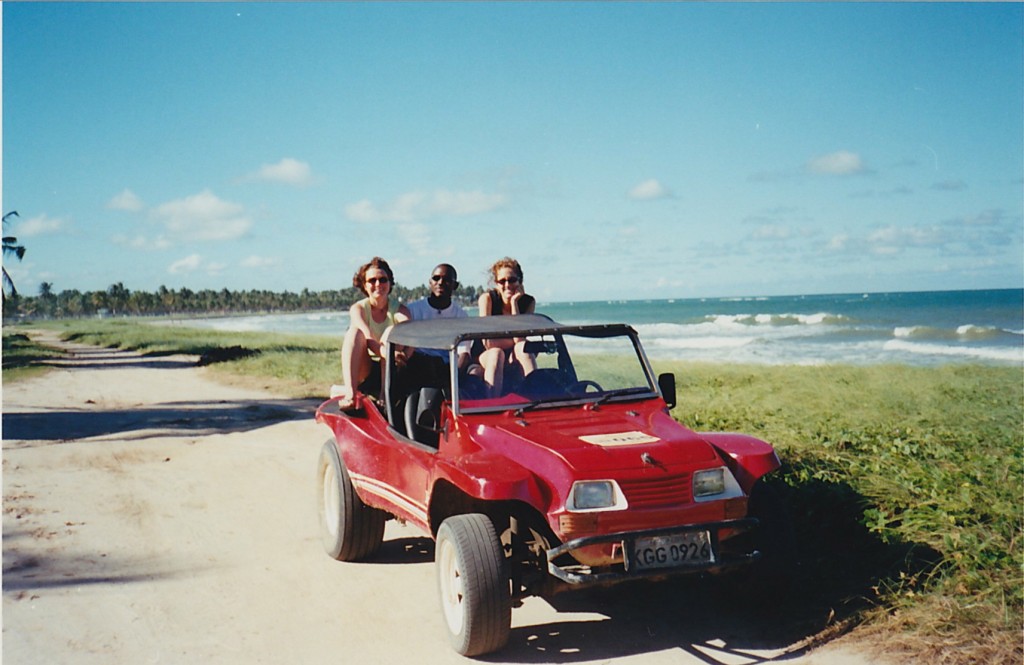 beach with jeep